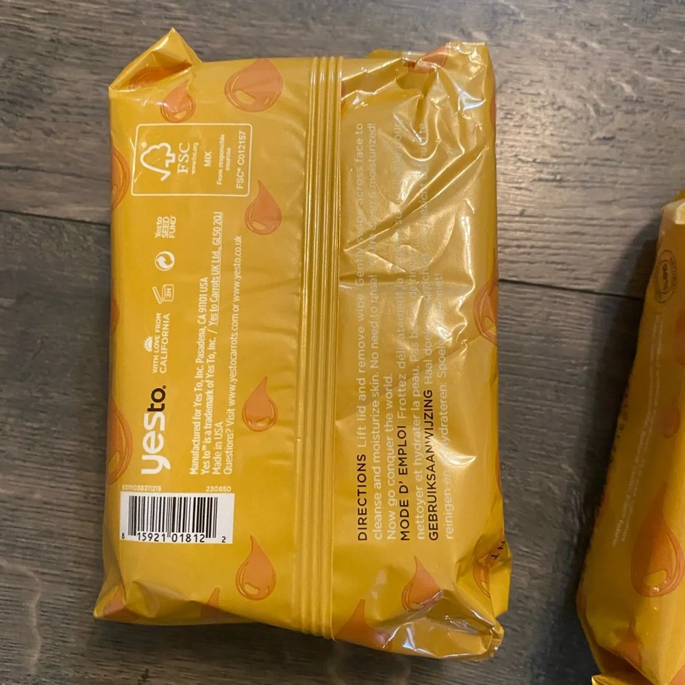 Lot of 3 Yesto Argan Oil Facial Wipes NEW‎